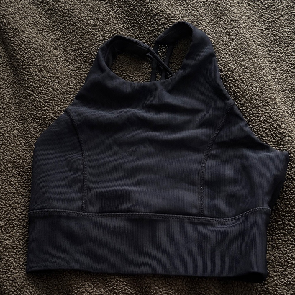 Women's Black High-Neck Sports Bra